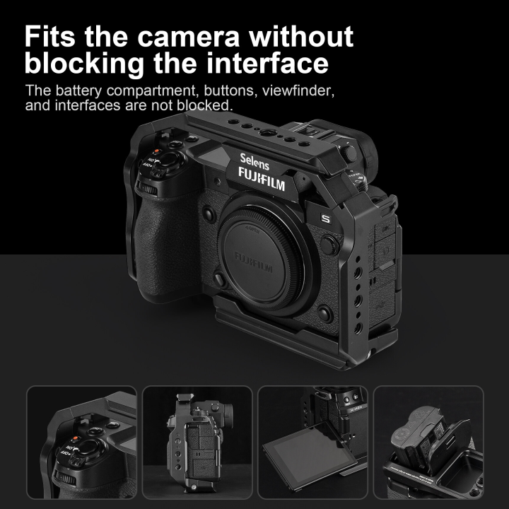 (Preorder)%20Selens%20Full%20Camera%20Cage%20for%20Fujifilm%20X-H2/X-H2S%20HDMI%20Cable%20Holder%20-%20Image%204