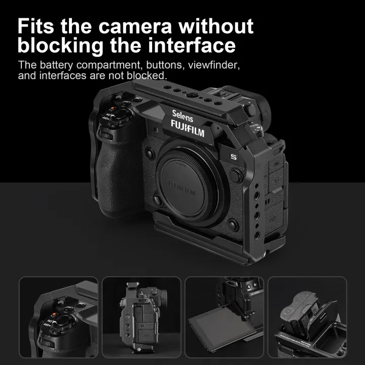 (Preorder)%20Selens%20Full%20Camera%20Cage%20for%20Fujifilm%20X-H2/X-H2S%20HDMI%20Cable%20Holder%20-%20Image%204