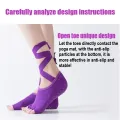 [Kiwis]Yoga Socks Self Tied Style Toeless Socks Profession Female Dance SocksToe Anti-Slip Ankle Grip Socks Dots Pilates Fitness Socks. 