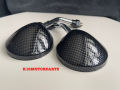 (Preorder)Mirror, round shape, SPORT RX-S, carbon, Kevlar, plated legs, 12 MM thread, short legs, small mirror, YAMAHA thread. 