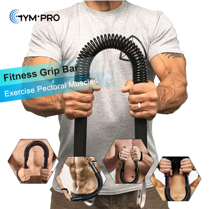 (Preorder) GYMPRO Chest Strength Training Arm Spring Power Bar Arm ...