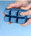 6 Grid Food Grade Ice Cube Maker Mold With Lid (3 pcs). 