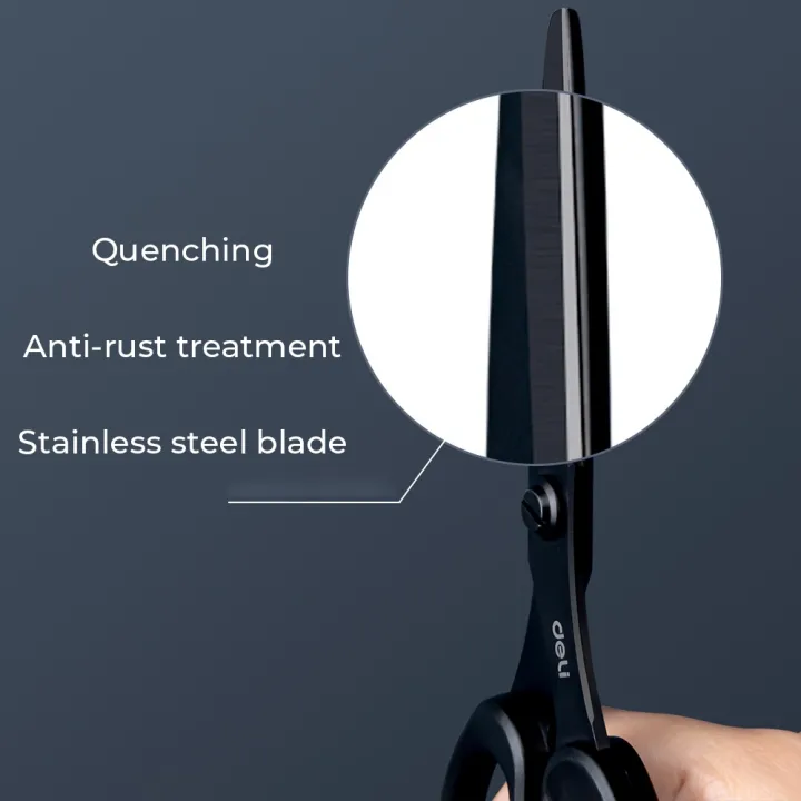 DELI%20Stainless%20Steel%20Black%20Blade%20Scissors%20Home%20Multi-function%20Office%20Anti%20Rust%20Scissors%20Stationery%20Handmade%20Craft%20Paper%20Fabric%20Cutting%20Tools%20-%20Image%207