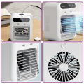 Rechargeable Air Cooler Fan Mini Desktop USB Water Cooling Fan Humidifier. 