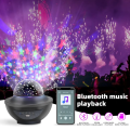 XY-918 Starry Projector Light Christmas Party Bedroom Smart BT Music Speaker Sky Moon Ocean RGB LED Star Night Light Projector အခန်းတွင်း အလှဆင်မီးအိမ်. 