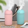 420ML Ultrasonic Air Humidifier Portable Mini Humidifier Aromatherapy Essential Oil Diffuser Air Purifier. 
