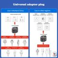 Philips World Travel 224 Countries Universal Adapter; Conversion Plug, Global Universal, British standard European Asian standard plug converter, universal socket; travel adapter + 3 in 1 charger (free gift). 