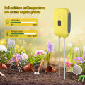 (Preorder) YIERYI Wireless Bluetooth Temperature and Humidity Detector, IPX5 Waterproof Smart Soil Graffiti Detector Supports Data Recording and Export for Nursery Potted Gardens. 
