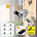 Fa*e Security Camera,Simulation Dummy Hemisphere Dome Camera,Wireless Surveillance System Realistic Look Indoor Waterproof with Flashing Red LED.... 