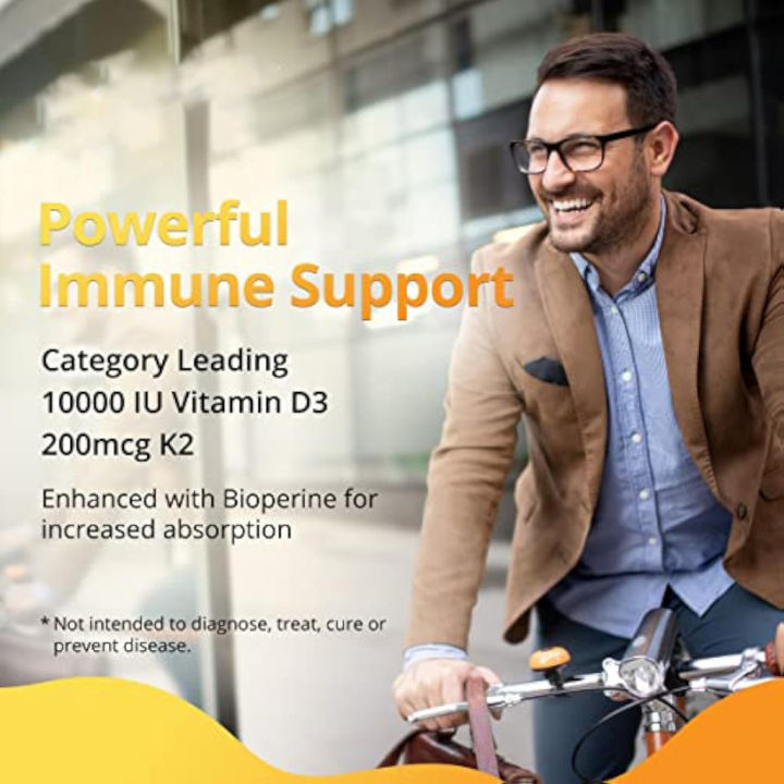 (Preorder)KIRKLAND%20Vitamin%20D3%20K2%2010000%20IU%20D3%20+%20200mcg%20K2%20MK7%20Immune%20Support%20Supplement%20with%20BioPerine%20-%20Image%203