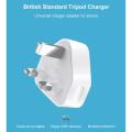 Apple 3 PIN USB to Power Wall Charger Adapter For iPhone, iPad Mini, iPod. 