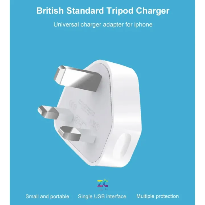 Apple 3 PIN USB to Power Wall Charger Adapter For iPhone, iPad Mini, iPod