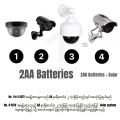 Fa*e Security Camera,Simulation Dummy Hemisphere Dome Camera,Wireless Surveillance System Realistic Look Indoor Waterproof with Flashing Red LED.... 