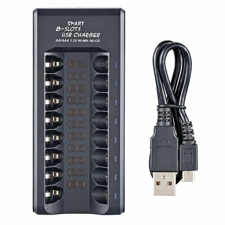 8%20Slots%20Electric%20Battery%20Charger%20Intelligent%20Fast%20Led%20Indicator%20Usb%20Charger%20For%20Aa/aaa%20Ni-mh/ni-cd%20Rechargeable%20Battery%20-%20Image%206