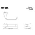 (Preorder) KOHLER Cursiva™ toilet paper holder K-R26688-CP. 