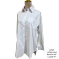 ချည်သား  ရှပ်အင်္ကျီ 100% Cotton Shirt Top with stylish back buttons design for Lady women Free Style Sun block. 