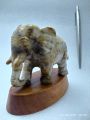 Fossilized wood elephant 3 inches size.  အင်ကြင်းကျောက် ဆင် ၃ လက်မ အရွယ်. 