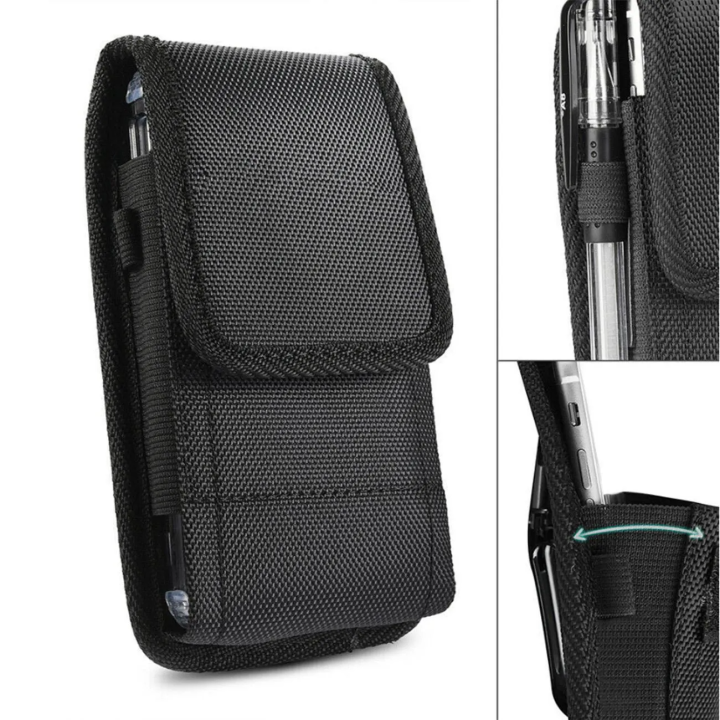 Nylon%20Holster%20Black%20Carrying%20Cell%20Phone%20Holder%20Belt%20Clip%20Holster%20Case%20Pouch%20For%20Mountaineering%20%20''5.2-5.5%20inch5.7-%206.3''%20-%20Image%202