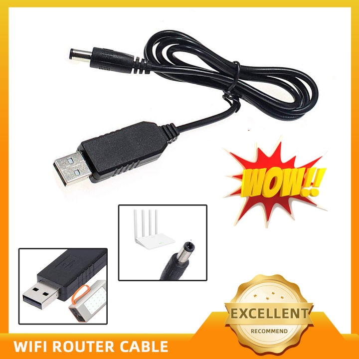 IZ-1001 USB 5V to 12V Converter Cable,Wifi Cable to Connect with powerbank