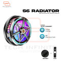 Tech Infinite S6 Semiconductor Gaming Radiator Cooling Fan, Colorful RBG Light, Powerful Magnetic Suction, Magnetically Fixed Back Clip Digital Display Fast Cooling Semiconductor Ultra-quiet and Low-noise E-sports Gaming Radiator. 