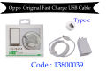 Perfect 100 Oppo Original Phone Fast Charger USB Cable Type-C. 
