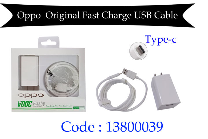 Perfect 100 Oppo Original Phone Fast Charger USB Cable Type-C