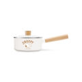 (Preorder) Anitech X Snoopy pan with glass lid, model SNP-CW-SP18, has a wooden handle for comfort and safety. ဟင်းချက်အိုး. 