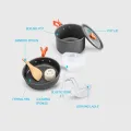 Camping cookware set for 2-3 persons (First Place). 