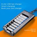 8 Slots Electric Battery Charger Intelligent Fast Led Indicator Usb Charger For Aa/aaa Ni-mh/ni-cd Rechargeable Battery. 