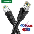 UGREEN---NW121 CAT8 (10M)PURE COPPER ETHERNET CABLE CAT 8 ROUND LAN CABLE SPEED UP 25GB(10M). 