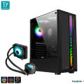 (Preorder) Computer case Tsunami Coolman 190-1 KK(Liquid Combo) ARGB ARGB*2/CM-120 Tempered ATX Gaming Case. 