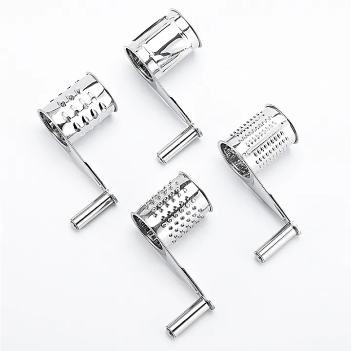 Rotary%20Cheese%20Grater%20Cheese%20Cutter%20Slicer%20Shredder%20with%204%20Interchanging%20Rotary%20Sharp%20Cylinders%20Stainless%20Steel%20Drum%20Slicer%20-%20Image%203