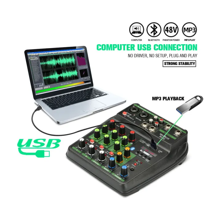 (Preorder)Newbaxs%20M4G%20professional%20audio%20mixer%204%20channel%2048V%20Phantom%20Power%20USB%20interface%20Bluetooth%20home%20live%20use%20professional%20audio%20equipment%20100%25%20genuine%20warranty%20-%20Image%202