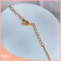 [Nay Jeweller] Golden Fish Tail with Pearl Dainty 925 Sterling Silver with Gold Plated Necklace. 