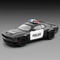 (Preorder) SRT Dodge Challenger Police Car Model Alloy Car Toys For Boys Sound Light Diecast Cars Collection Lover Birthday For Children Metal Gift Toys For Boys ကလေးကစားစရာအရုပ်ကား. 