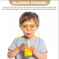 Drinking Silly Straw Glasses Novelty Tube Fun Eyeglasses Straw. 