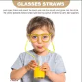 Drinking Silly Straw Glasses Novelty Tube Fun Eyeglasses Straw. 