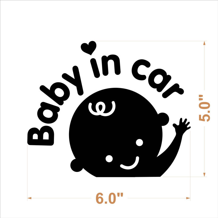 Baby%20in%20Car%20/%20Baby%20on%20Board%20-%20Car%20Safety%20Sign%20-%20Cute%20Car%20Sticker%20Decal%20-%20HMC001-Black%20-%20Image%207