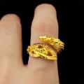 iBis_ Dragon Phoenix Couple Wedding Ring (Adjustable). 