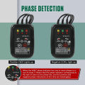 (Preorder) MRCARTOOL DUOYI DYXZ-01 3-phase tachometer non-contact digital phase sequence detector LED digital buzzer indicating meter. 