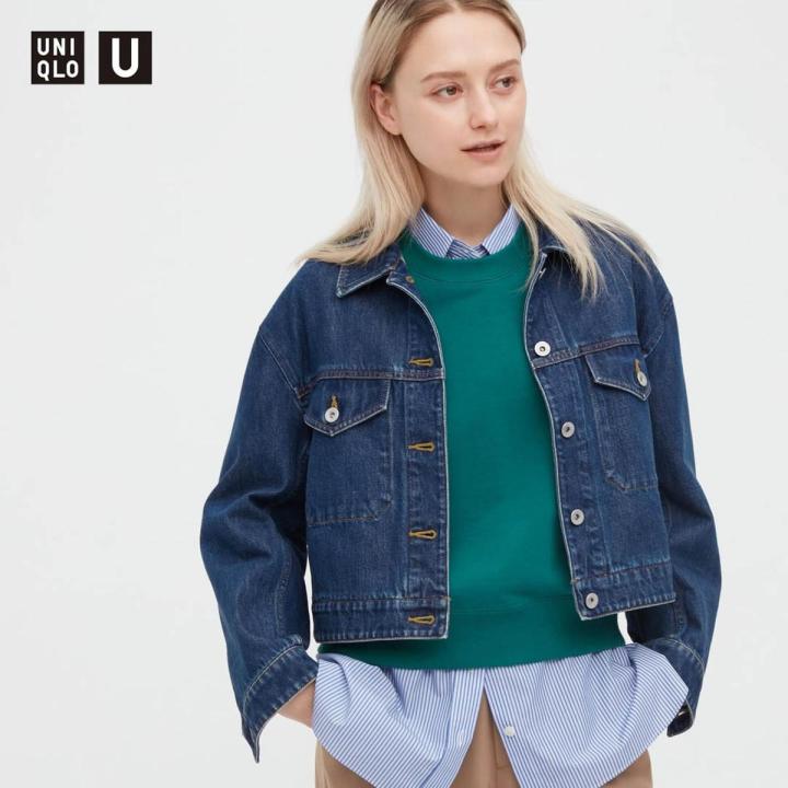 Uniqlo Singapore Preorder] Denim Cropped Jacket/Fashion Women