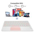 Tech Infinite JB-382 Wireless Keyboard, Lightweight Wireless Keyboard With Touchpad Pink For Smartphones, Office Rechargeable Keyboard, Bluetooth Keyboard with Touchpad for iPad/iPad Pro/iPhone/Samsung/Android Tablets/Windows Devices (Pink). 