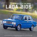 (Preorder) 1:24 Scale LADA Alloy Car Model Diecast Sound Light Car Lover Birthday Collection For Children Metal Gift Kids Toys ကလေးကစားစရာအရုပ်ကား. 