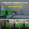 3D LED Digital Alarm Clock, 7" Large Display Alarm Clocks for Bedrooms, with 3 Adjustable Brightness Levels Desk Alarm Clock for Home Office. 