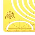 Large Ellipse Big Oval Semi Elliptical Shape Drawing Template KT Soft Plastic Ruler Drawing Board. 