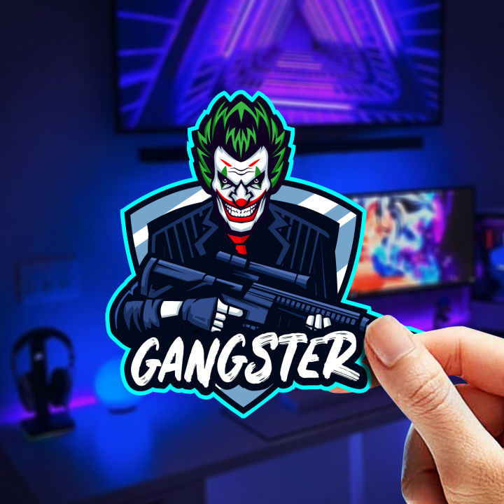 Clown Gaming Esport Sticker - 4 Pcs Set | Laptop Sticker | Car Sticker ...