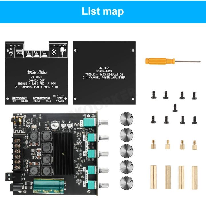 "Ship%20from%20Thailand"%20ZK-TB21%20tpa3116d2%20Bluetooth%205.0%20amplifier%20board%2050wx2%20+%20100W%202.1%20channel%20power%20amplifier%20stereo%20board%20-%20Image%209