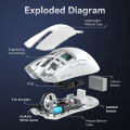 ATTACK SHARK X11 Wireless Gaming Mouse with Charging Dock Tri-mode Gaming Mouse Ultra Light 63g with Magnetic Charging Dock PAW3311 Sensor, 22000 DPI, BT/2.4Ghz/Wired, for Window/MAC/Android Programmable Buttons Anti-Slip Tape. 