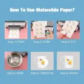 Waterslide Decal Paper for Inkjet Printers, ( Clear Base ) Water Slide Transfer Paper 8.5x11 in for DIY Tumbler, Mug, Glass Decals. 
