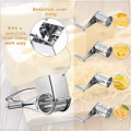 Rotary Cheese Grater Cheese Cutter Slicer Shredder with 4 Interchanging Rotary Sharp Cylinders Stainless Steel Drum Slicer. 